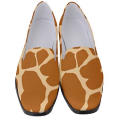 Giraffe Skin Pattern Women s Classic Loafer Heels