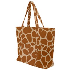 Giraffe Skin Pattern Zip Up Canvas Bag by HermanTelo