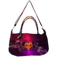 Flame Heart Smoke Love Fire Removal Strap Handbag by HermanTelo