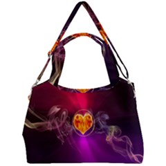 Flame Heart Smoke Love Fire Double Compartment Shoulder Bag by HermanTelo