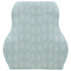 Footprints Pattern Paper Scrapbooking Blue Car Seat Velour Cushion  by HermanTelo