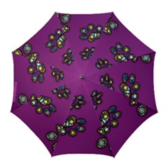 Footprints Paw Animal Track Foot Golf Umbrellas by HermanTelo