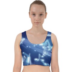 Music Sound Musical Love Melody Velvet Racer Back Crop Top