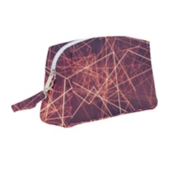 Light Fiber Black Fractal Art Wristlet Pouch Bag (medium)