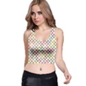 Grid Colorful Multicolored Square Racer Back Crop Top View1