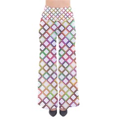 Grid Colorful Multicolored Square So Vintage Palazzo Pants