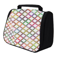 Grid Colorful Multicolored Square Full Print Travel Pouch (small) by HermanTelo