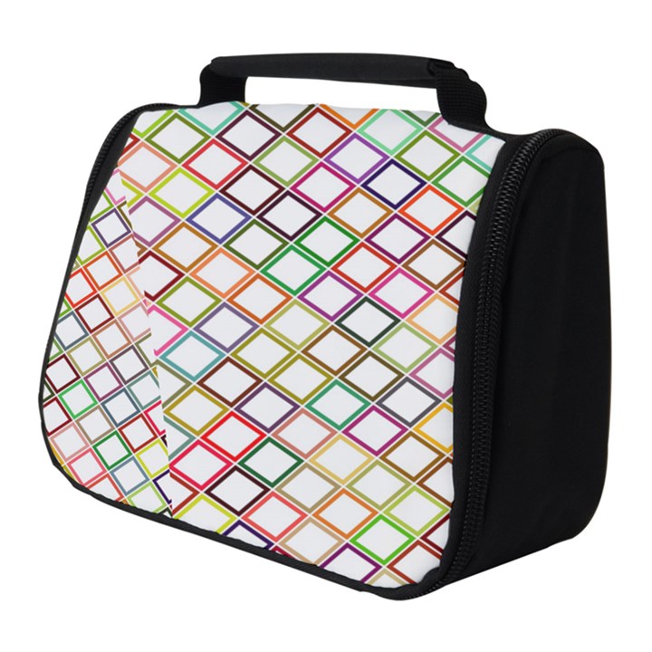 Grid Colorful Multicolored Square Full Print Travel Pouch (Small)