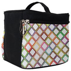 Grid Colorful Multicolored Square Make Up Travel Bag (big) by HermanTelo