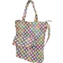 Grid Colorful Multicolored Square Shoulder Tote Bag View1