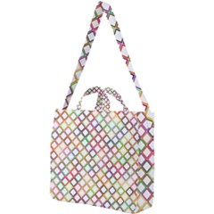 Grid Colorful Multicolored Square Square Shoulder Tote Bag by HermanTelo