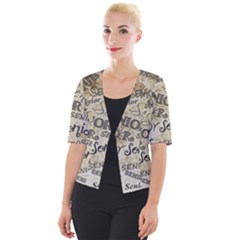 Graduation School Celebration Cropped Button Cardigan