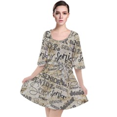 Graduation School Celebration Velour Kimono Dress