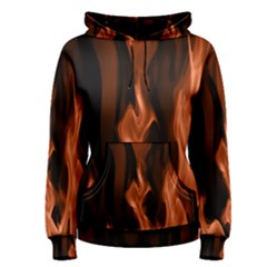 Smoke Flame Abstract Orange Red Women s Pullover Hoodie by HermanTelo