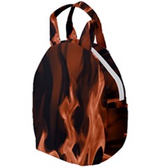 Smoke Flame Abstract Orange Red Travel Backpacks