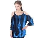 Smoke Flame Abstract Blue Flutter Tees View1