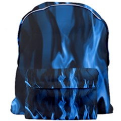 Smoke Flame Abstract Blue Giant Full Print Backpack by HermanTelo