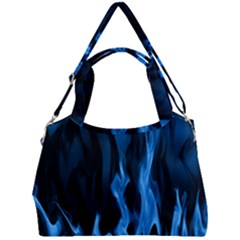 Smoke Flame Abstract Blue Double Compartment Shoulder Bag by HermanTelo