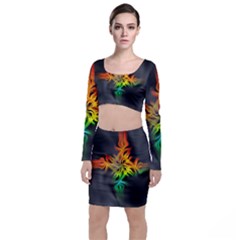Smoke Rainbow Abstract Fractal Top And Skirt Sets