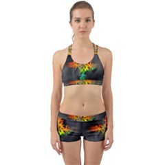 Smoke Rainbow Abstract Fractal Back Web Gym Set