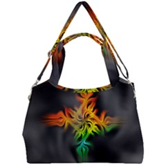 Smoke Rainbow Abstract Fractal Double Compartment Shoulder Bag