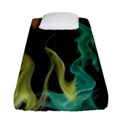 Smoke Rainbow Colors Colorful Fire Fitted Sheet (single Size)