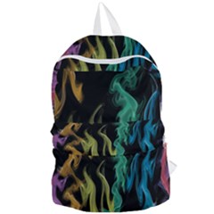 Smoke Rainbow Colors Colorful Fire Foldable Lightweight Backpack