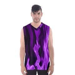 Smoke Flame Abstract Purple Men s Sportswear by HermanTelo