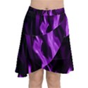 Smoke Flame Abstract Purple Chiffon Wrap Front Skirt View1