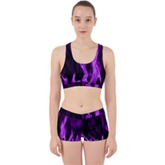 Smoke Flame Abstract Purple Work It Out Gym Set