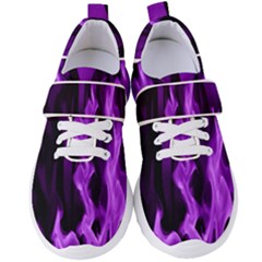 Smoke Flame Abstract Purple Women s Velcro Strap Shoes by HermanTelo