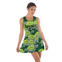 Seamless Turtle Green Cotton Racerback Dress