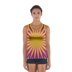 Petal Flower Fractal Fabric Floral Sport Tank Top  by HermanTelo