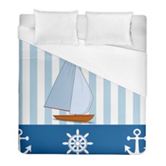 Yacht Boat Nautical Ship Duvet Cover (full/ Double Size)