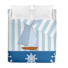 Yacht Boat Nautical Ship Duvet Cover Double Side (full/ Double Size)