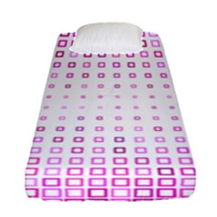 Square Pink Pattern Decoration Fitted Sheet (single Size)