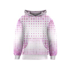 Square Pink Pattern Decoration Kids  Pullover Hoodie by HermanTelo