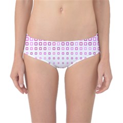 Square Pink Pattern Decoration Classic Bikini Bottoms