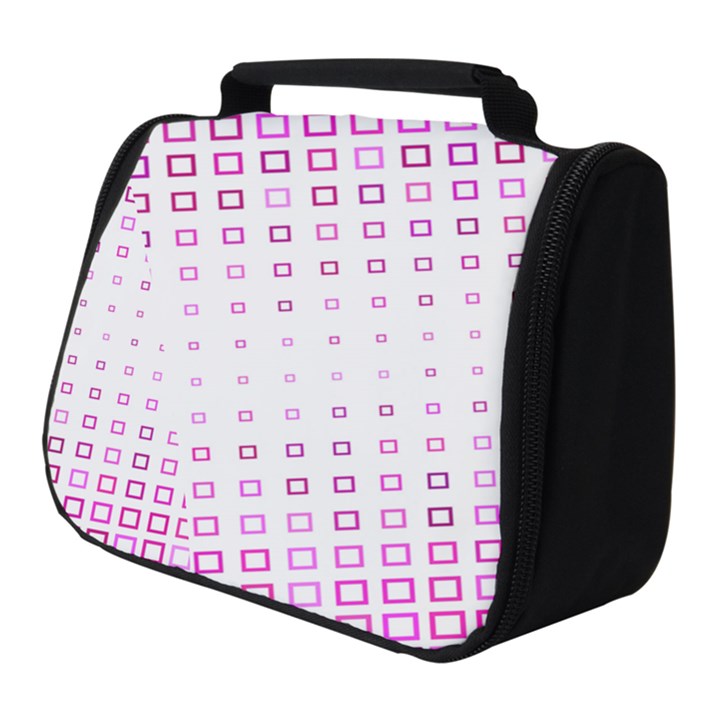 Square Pink Pattern Decoration Full Print Travel Pouch (Small)