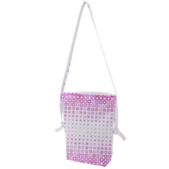 Square Pink Pattern Decoration Folding Shoulder Bag by HermanTelo