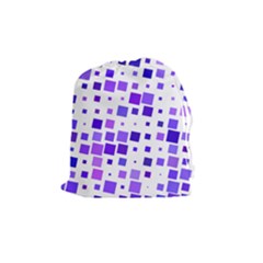 Square Purple Angular Sizes Drawstring Pouch (medium)