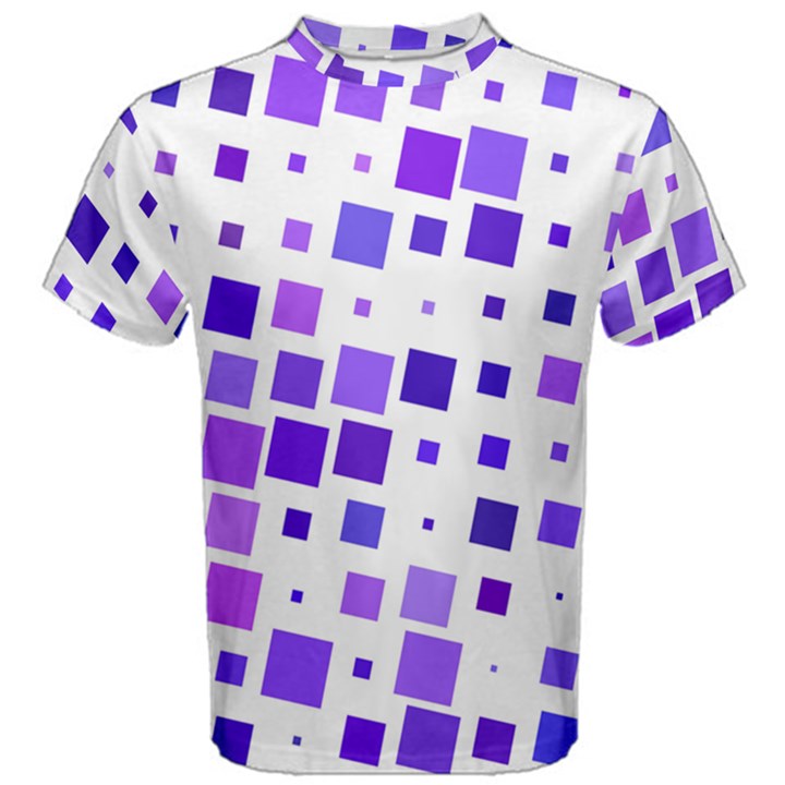 Square Purple Angular Sizes Men s Cotton Tee