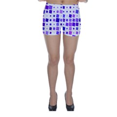 Square Purple Angular Sizes Skinny Shorts
