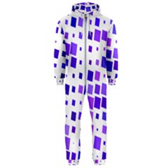 Square Purple Angular Sizes Hooded Jumpsuit (men) 
