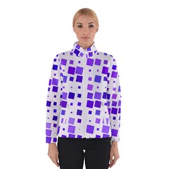 Square Purple Angular Sizes Winter Jacket