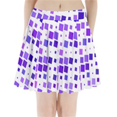 Square Purple Angular Sizes Pleated Mini Skirt by HermanTelo