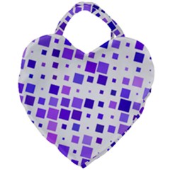 Square Purple Angular Sizes Giant Heart Shaped Tote by HermanTelo
