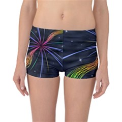 Stars Space Firework Burst Light Reversible Boyleg Bikini Bottoms