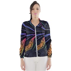 Stars Space Firework Burst Light Women s Windbreaker