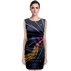 Stars Space Firework Burst Light Classic Sleeveless Midi Dress by HermanTelo